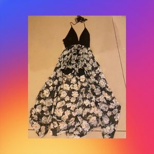 Floral high low dress